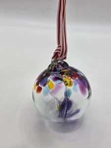 Kitras Kunst Glaskugel - Baum der Freundschaft 6 Zoll mundgeblasene Glaskunst Glasornament - Bild 1 von 6