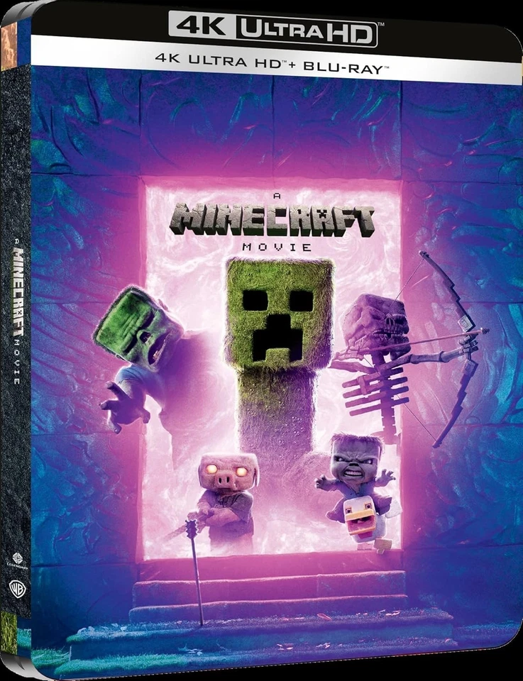 UN FILM MINECRAFT - STEELBOOK 4 (4K Ultra HD + Blu Ray Disc) - Nuovo Sigillato - Immagine 1 di 1