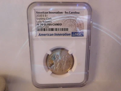 2020 S NGC PF 70 American Innovation Dollars-South Carolina-Septima Clark - Image 1 of 4