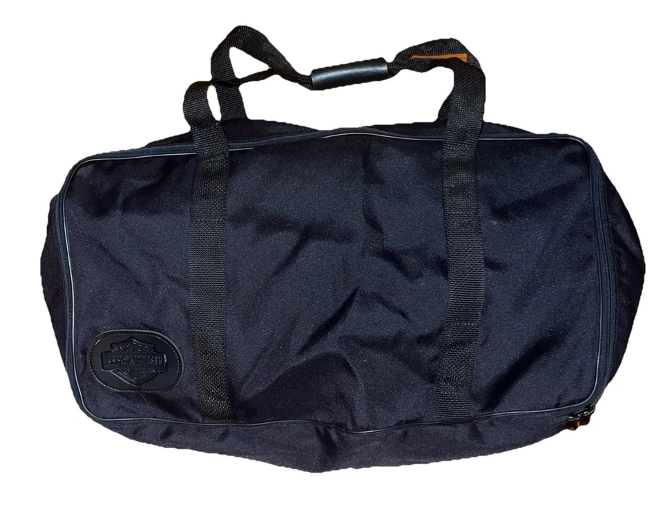 Original Harley-Davidson Motorcycle Large Black Touring Bag Soft Canvas Duffle - Image 1 of 4
