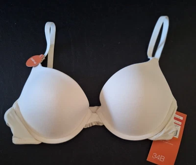 NUEVO Marfil PUSH UP SUJETADOR con aros Talla 34B 34 B Gilligan & O' Malley Nuevo con etiquetas Foto 1 de 4