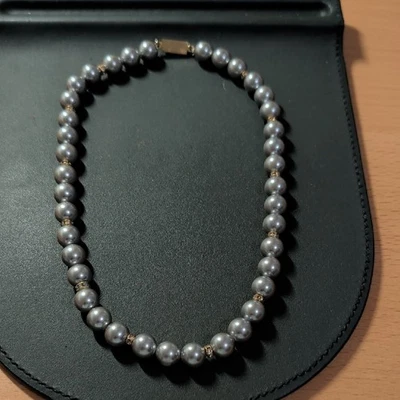 Elegante collar de perlas de plata Foto 1 de 2