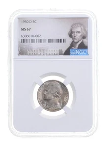 1950-D MS67 Jefferson Nickel NGC Graded Special Label *5886 - Picture 1 of 5