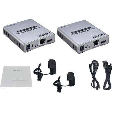 HDMI 120M 4k 1080P Extender Repeater AV Transmitter Over LAN RJ45 CAT5E CAT6 e - Image 1 of 4
