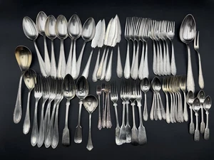 LOTE DE 65 PIEZAS DE CUBIERTOS PLATEADOS ALEMANES VINTAGE - Imagen 1 de 21