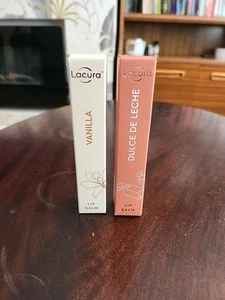 2 X LACURA VANILA AND DULCE DE LECHE LIP BALM,HYDRATING DRY LIPS - Picture 1 of 1