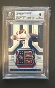 Panini National Treasures 1/1 NFL Shield Ja'Lynn Polk #58 BGS 9 2024 - Imagen 1 de 3