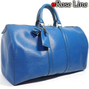 Bolso Boston Louis Vuitton Keepall 45 Epi Toledo Azul M42975 Etiqueta con Nombre Poignet - Imagen 1 de 11