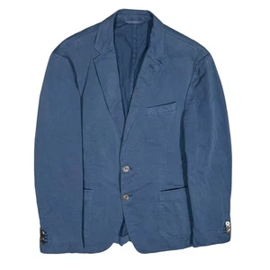 Hugo Boss Stretch Cotton Slim Fit Blazer Canvas Blue Hanry-D 38R - Picture 1 of 10