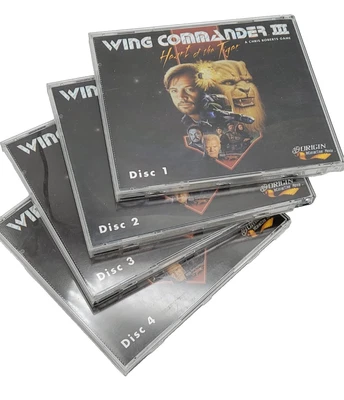 WING COMMANDER III~ Origin 1994 ~  VTG PC Game CD-Rom, 4 Discs ~ Space Combat - Image 1 of 4