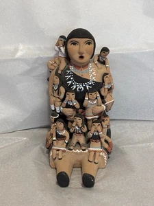 Raro Muñeco Cuentacuentos Jemez Pueblo por Persingula Bronceado 13 Niños Hecho a Mano Nativo - Imagen 1 de 15