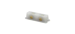 CRL 7/16" Flat Edge Tandem Brass Window Roller Assembly With 3/8" Wide Housing - Picture 1 of 3