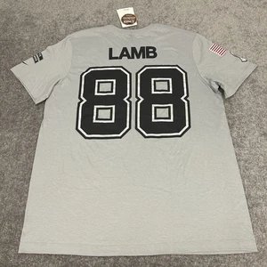 Nike Dallas Cowboys Shirt Mens Large CeeDee Lamb Gray Salute To Service NEW - Picture 1 of 13