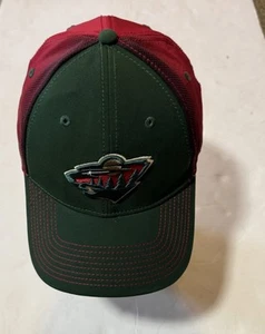 Minnesota Wild Hockey NHL Fanatics Team Logo Baseball Hat Cap Red Green NWOT!!! - Picture 1 of 3