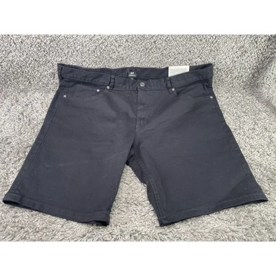 Shorts H&M masculino ajuste regular preto comprimento médio padrão tamanho 38 novo com etiquetas - Imagem 1 de 4