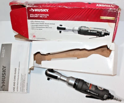 Trinquete de aire sin reacción Husky 80 ft-lbs 3/8" 1003-097-316 en caja ENVÍO GRATUITO EE. UU. Foto 1 de 4