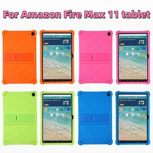 Shockproof Soft Silicone Cover Case Compatible with Amazon Fire Max 11 Tablet - Picture 1 of 25