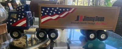 Vintage ERTL Jimmy Dean Stars & Stripes Toy Semi Truck/Trailer Metal Steel /1000 - Image 1 of 4
