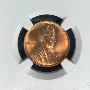 CENTAVO DE TRIGO LINCOLN 1957-D ~ NGC MS 66 RD ~ HERMOSA MONEDA ~ REF#02-173 - Imagen 1 de 4