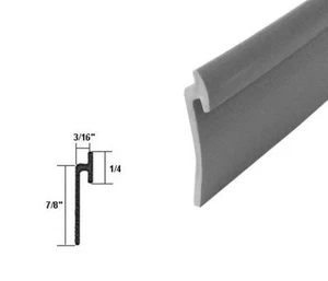 Angled Gray Vinyl Framed Shower Door Drip Rail - 36 in. long - Picture 1 of 1
