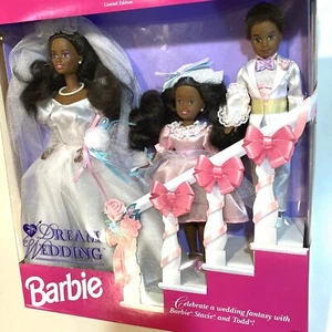 Barbie Dream Wedding African American dolls Limited Edition Gift Set NRFB NIB ๐ธ - Picture 1 of 10