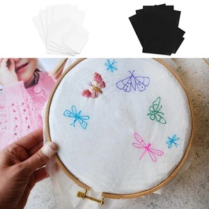 12Pcs Aida Cloth 14 Count 3 Sizes White/Black Cross Stitch Fabric Cotton KodBG - Picture 1 of 14