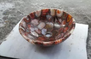 Natural Agate Wash Basin/Sink, Handmade Kitchen Sink Vanity New Home Decors Sink - Picture 1 of 9