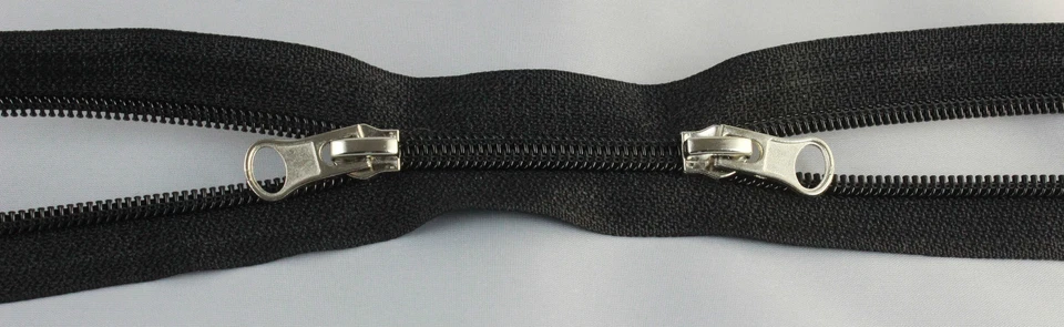 2-Wege Reißverschluss Kunststoff Spirale teilbar schwarz 60,65,70,75,80,85 cm - Bild 1 von 1