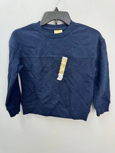 Thereabouts Dark Blue Long Sleeve Blocked Crew Neck Sweatshirt Size XS 6/7 - Picture 1 of 6