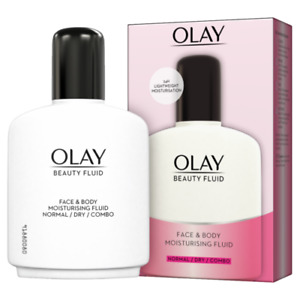 Olay Beauty Fluid Normal Dry Moistuirser Face Body Non-Greasy Classic Care 200ml