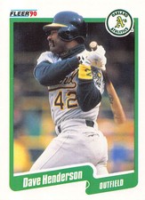 Dave Henderson 1990 Fleer 9  Oakland Athletics  Baseball Card