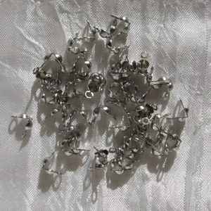 IN15A - LOT DE 50 EMBOUTS CACHE NOEUDS 8MM x 4MM À PLIER EN ACIER INOXYDABLE 316 - Picture 1 of 3