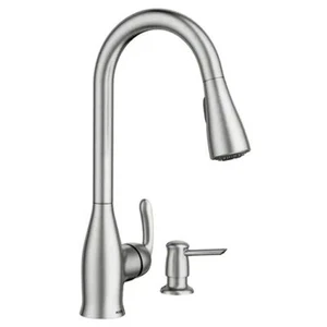 Grifo de cocina Moen 1810112SRS Kelsa Spot Resist acabado inoxidable - Imagen 1 de 5