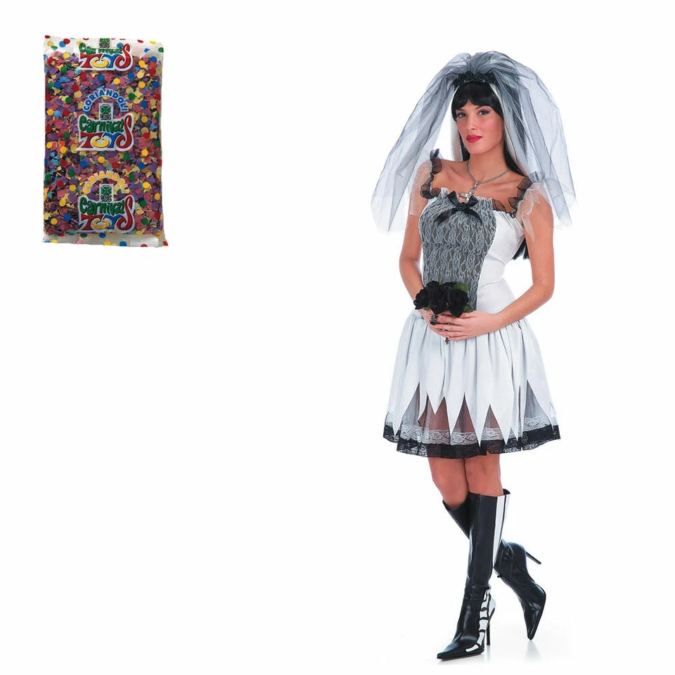 Carnival Toys Costume da Sposa Infernale Cadavere Vestito Donna Taglia Unica - Immagine 1 di 1