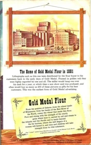 GOLD MEDAL FLOUR 1881 - 1955 COOKBOOK RECIPES COLOR ADVERTISING HISTORICAL FACTS - Picture 1 of 4