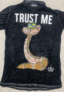Camiseta Disney Libro de la Selva Kaa "Trust Me" Adulto Talla Grande 42/44 Negra Ligera - Imagen 1 de 8