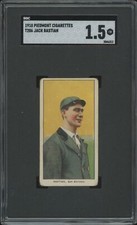 1909 T206 JACK BASTIAN NNO FAIR SL PIEDMONT 350 SGC 1.5 SAN ANTONIO BRONCHOS