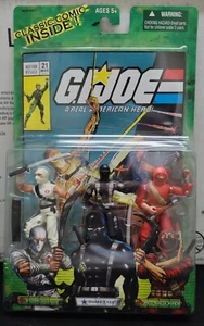2004 GI Joe Valor Vs Venom 3 Pack Storm Shadow/Snake Eyes/Red Ninja Viper MOSC - Bild 1 von 6