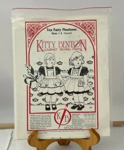 1980's Kitty Benton Gourmet Sewing Girls' Dress & Pinafore Sizes 1-3  - Picture 1 of 3