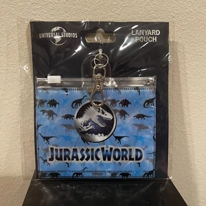 NEW Universal Studios Jurassic World Blue Logo Lanyard Pouch - Picture 1 of 2