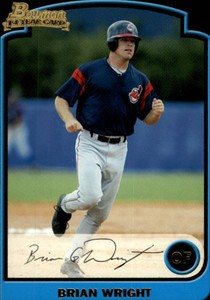 2003 Bowman Baseball Card #326 Brian Wright Rookie