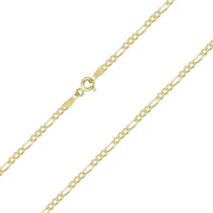 14 Karat einfarbig gelbgold Figaro Halskette Kette 1,5 mm 16-24 Zoll poliertes Glied Frauen Männer - Bild 1 von 2