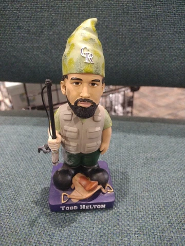 Todd Helton Bobblehead Gnome Colorado Rockies Retire #17 2014 MLB Cover