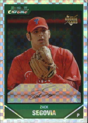 2007 Bowman Chrome Draft X-Fractors #BDP16 Zack Segovia /299 - NM-MT - Image 1 of 2