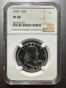 1957 Franklin Proof Half Dollar 50¢ NGC PF PR 68 - Picture 1 of 4