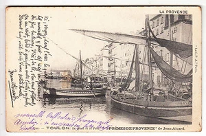 CPA TOULON 83 - BATEAU BOAT QUAI PORT POEME LA PROVENCE AICARD 1906 ~95 - Imagen 1 de 1