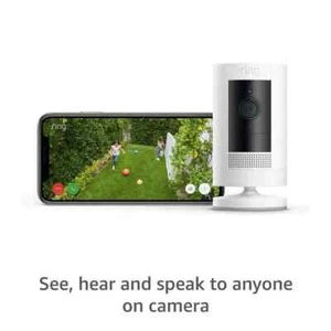 NUOVISSIMA Telecamera di sicurezza wireless Ring 1080p (batteria) - Bianco - Foto 1 di 3