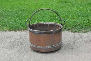 Antique copper boiler vintage cauldron rare copper boiling pot - FREE DELIVERY - Picture 1 of 8