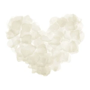 Silk Artificial Flower Rose Petals Cream White Wedding Faux Flowers 2 Inch x ... - Picture 1 of 5