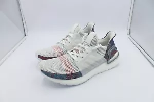 Adidas Ultraboost 19 Talla 8.5 Reino Unido - Blanco Azul Ultra Boost Trainers B37708 agq - Imagen 1 de 4